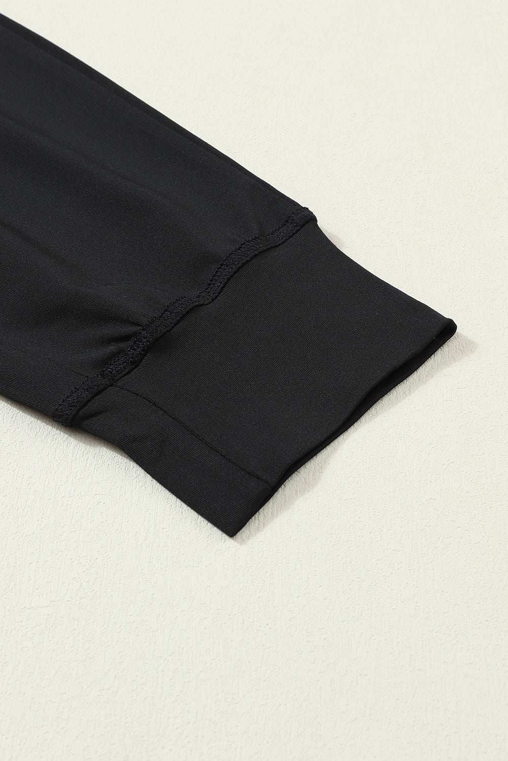 Black Drawstring Waist Pocketed Joggers - Glimmer Road