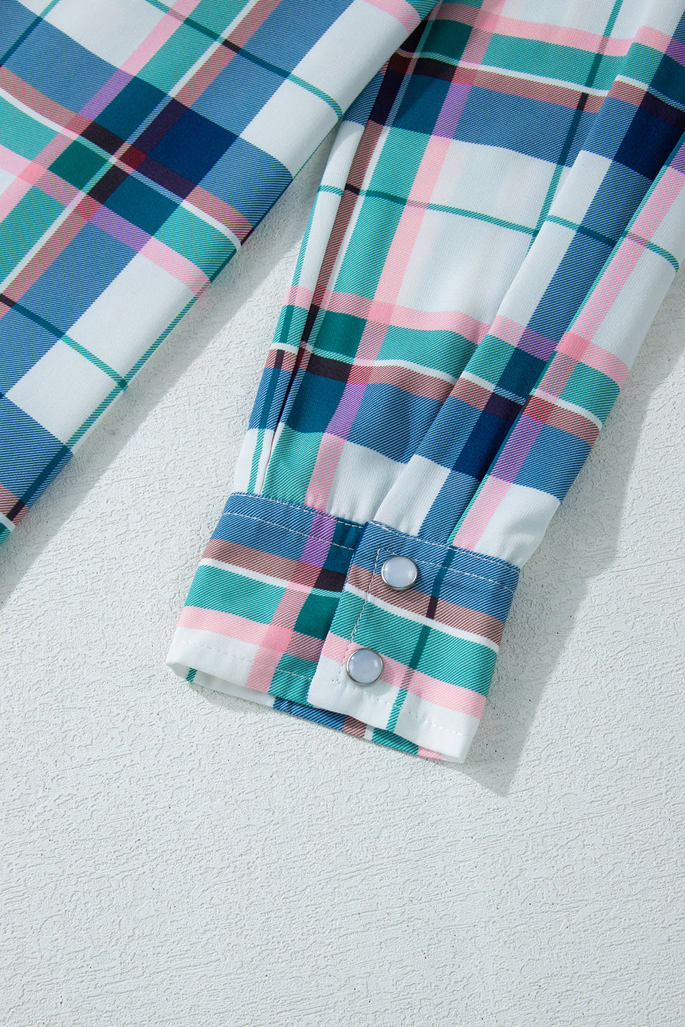 Blue Plaid Print Shirt and Shorts 2Pcs Lounge Set - Glimmer Road