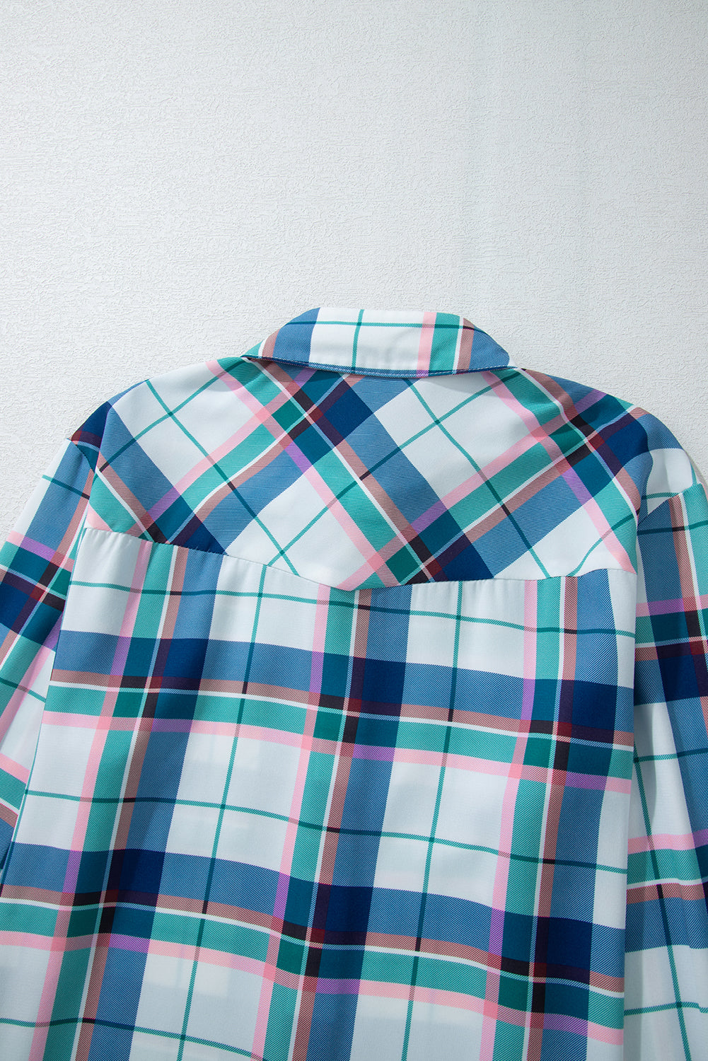 Blue Plaid Print Shirt and Shorts 2Pcs Lounge Set - Glimmer Road