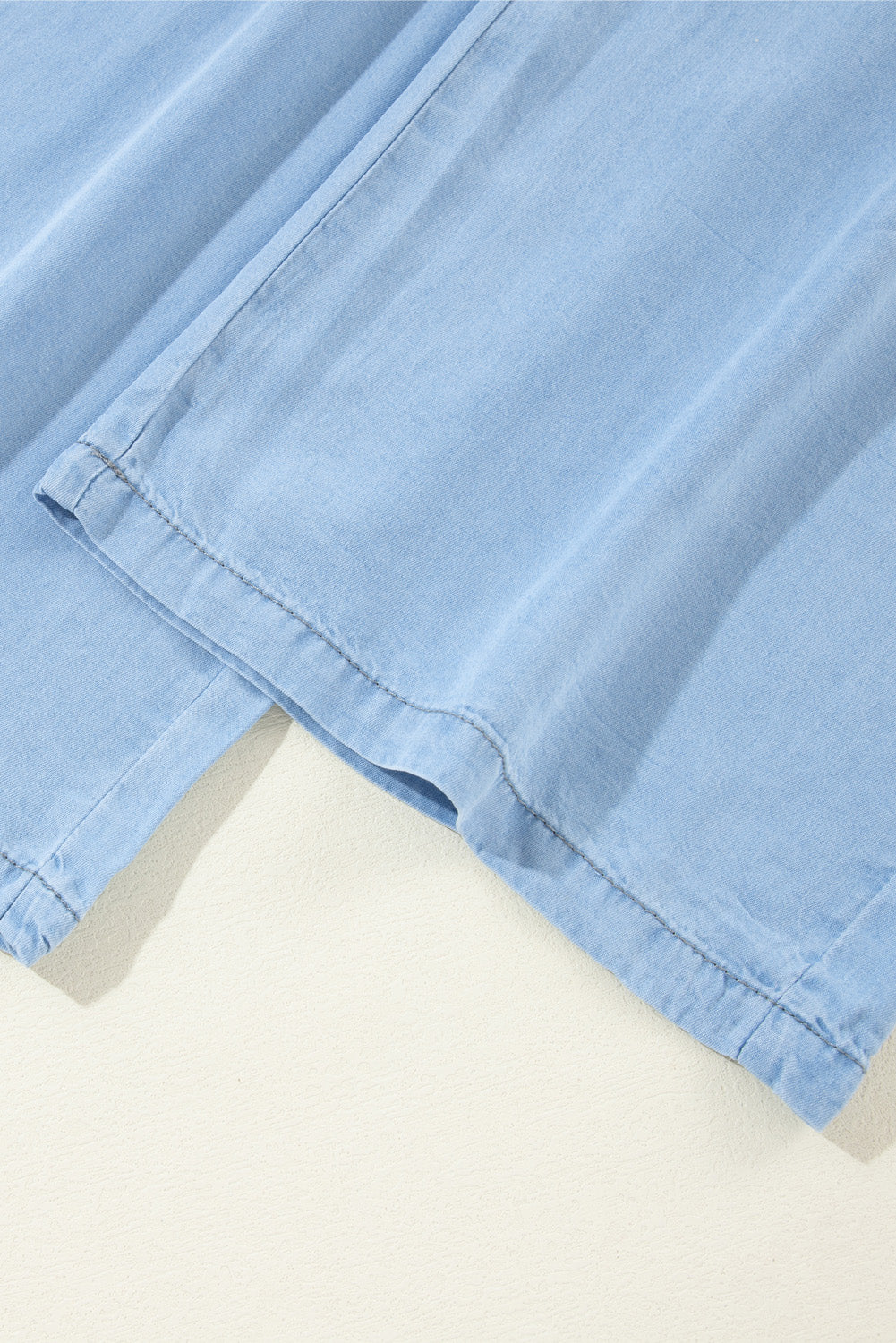Myosotis Drawstring High Waist Wide Leg Denim Pants - Glimmer Road