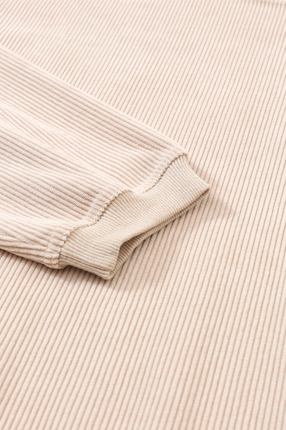 Apricot Ribbed Corduroy Oversized Sweatshirt - Glimmer Road
