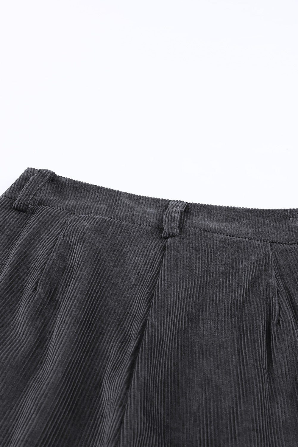 Gray Corduroy High Waist Straight Leg Pants - Glimmer Road