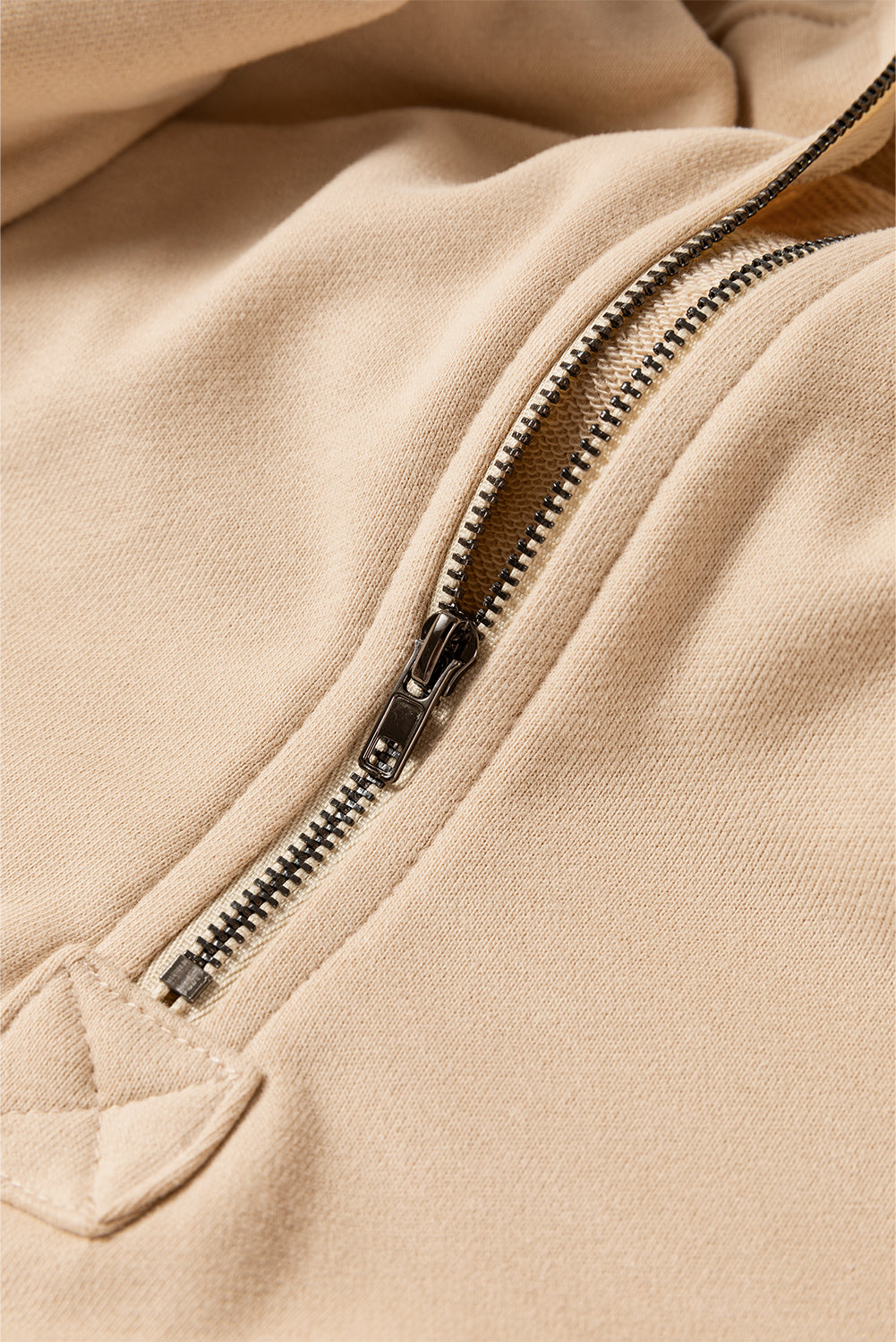 Orange Solid Kangaroo Pocket Half Zipper Oversized Hoodie - Glimmer Road