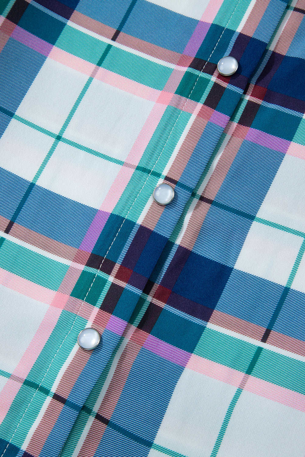 Blue Plaid Print Shirt and Shorts 2Pcs Lounge Set - Glimmer Road
