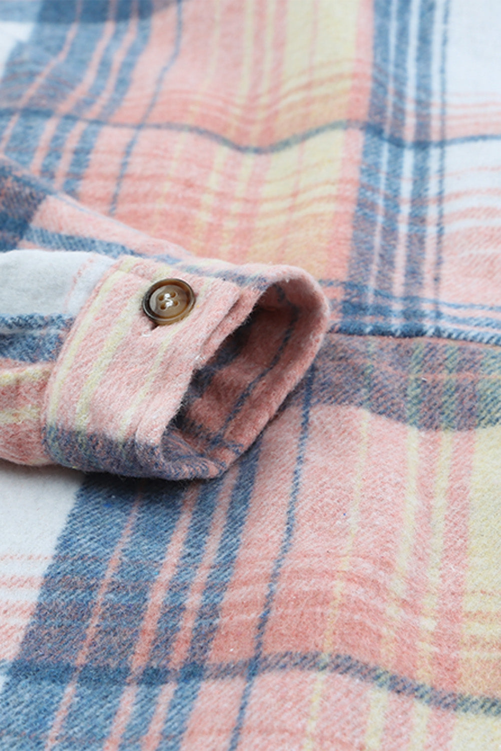 Pink Black/Pink Plaid Flap Pockets Shacket - Glimmer Road