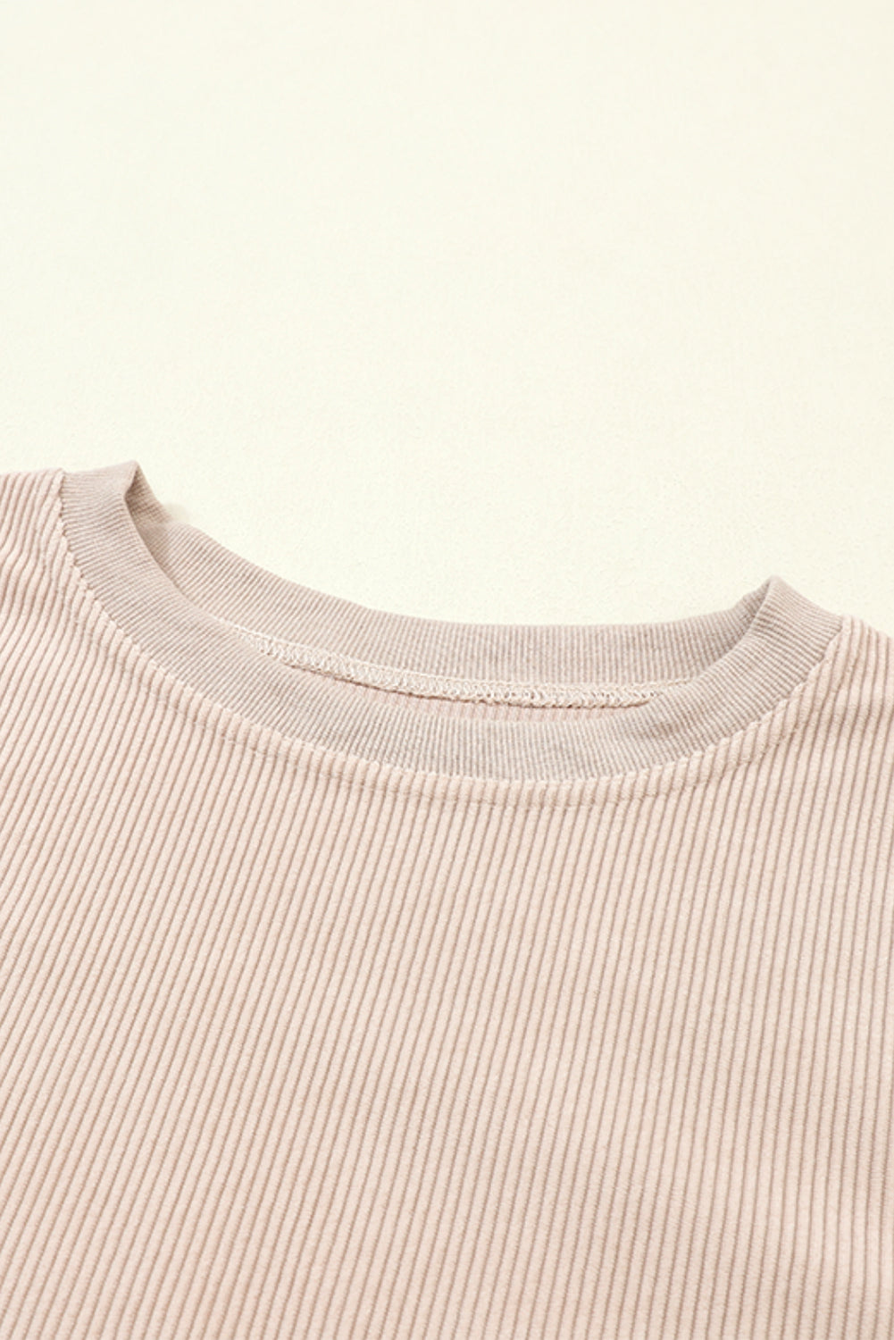 Apricot Ribbed Corduroy Oversized Sweatshirt - Glimmer Road