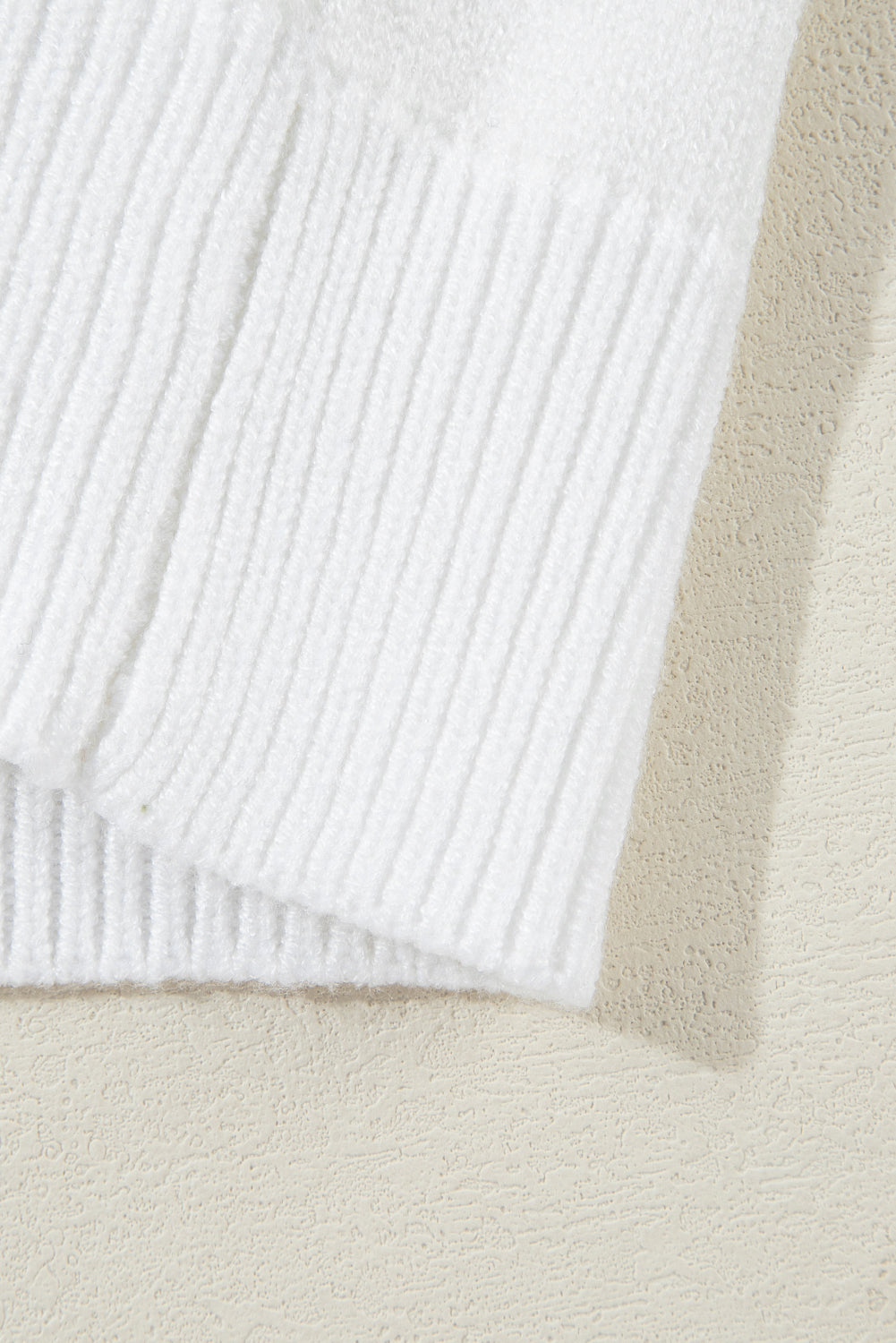 White Touchdown Tinsel Puff Short Sleeve Crew Neck Sweater - Glimmer Road