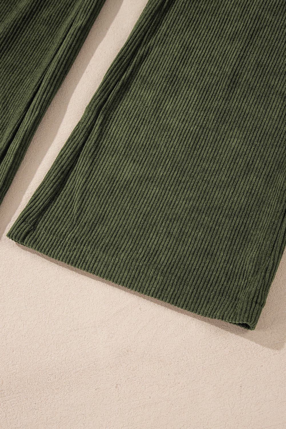 Green High Waist Square Pockets Corduroy Pants - Glimmer Road