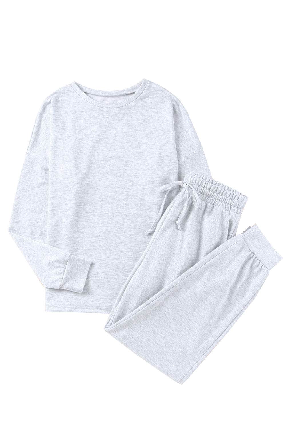 Gray Long Sleeve Pullover and Jogger Pants Lounge Set - Glimmer Road