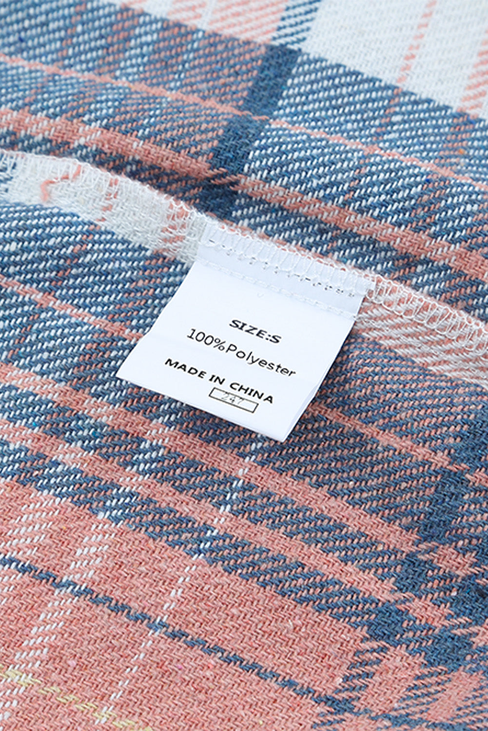 Pink Black/Pink Plaid Flap Pockets Shacket - Glimmer Road