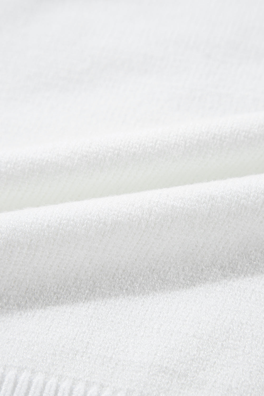 White Touchdown Tinsel Puff Short Sleeve Crew Neck Sweater - Glimmer Road