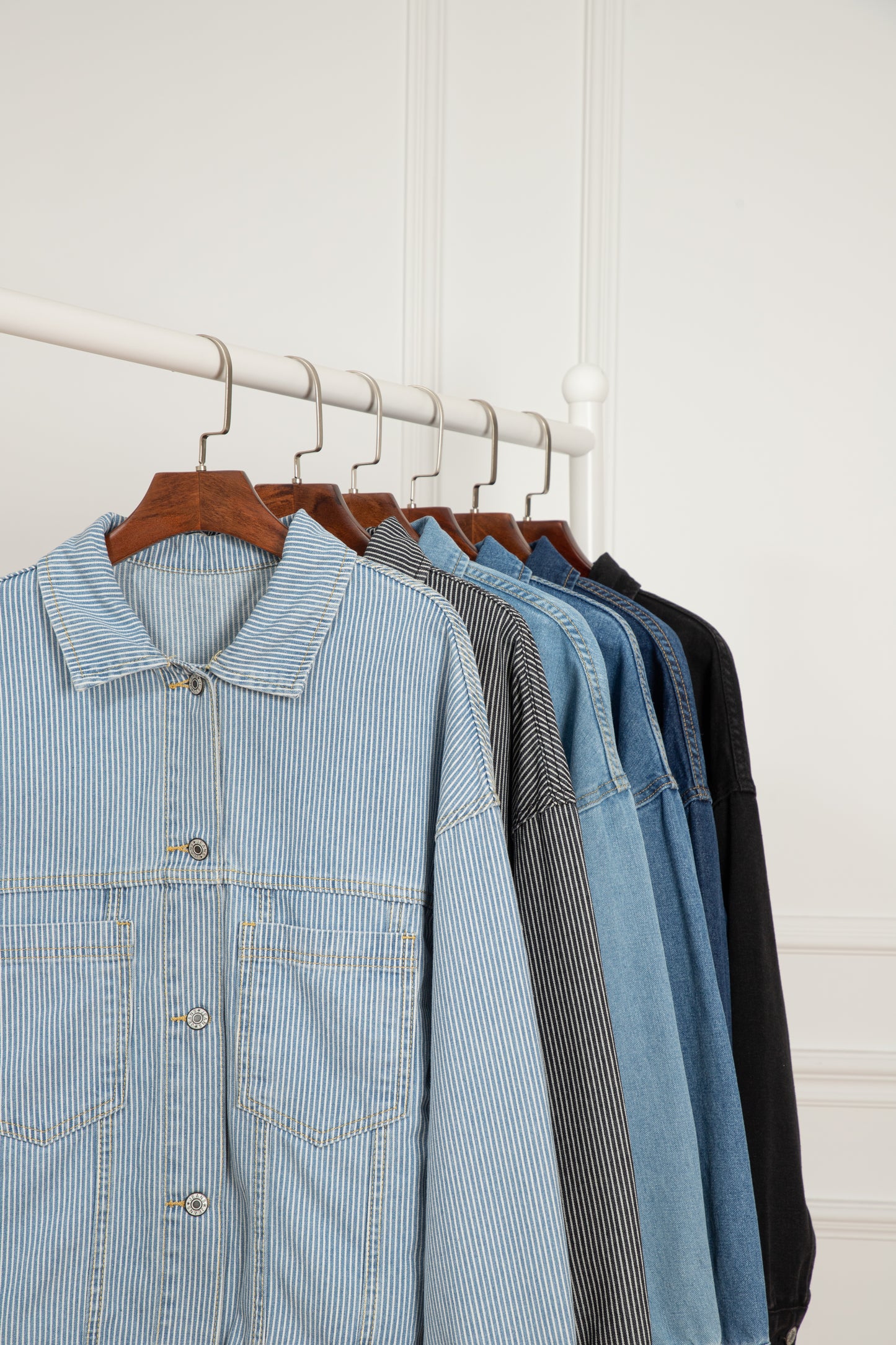 Wild Wind Washed Oversize Pocketed Denim Jacket - Glimmer Road