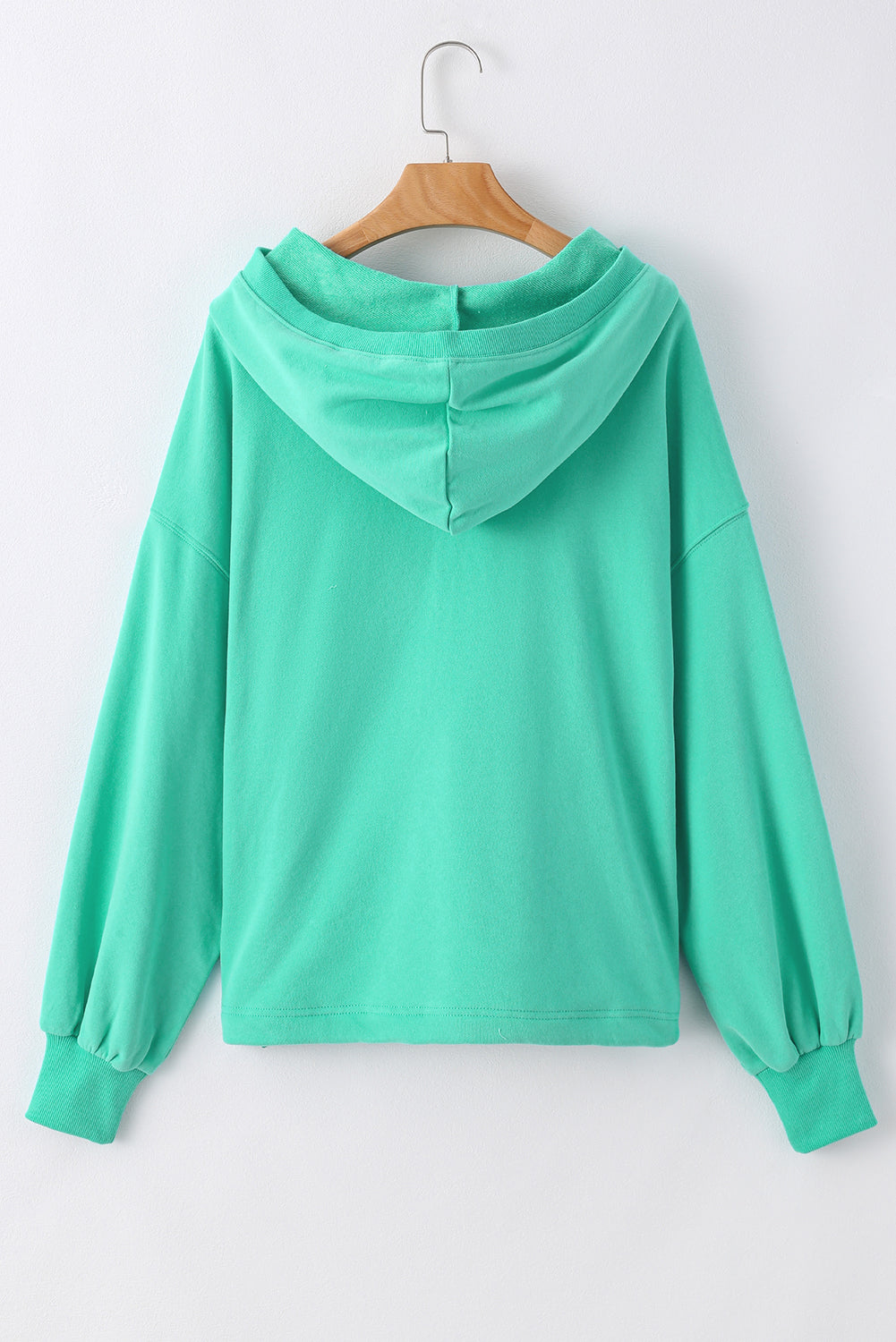 Orange Solid Kangaroo Pocket Half Zipper Oversized Hoodie - Glimmer Road