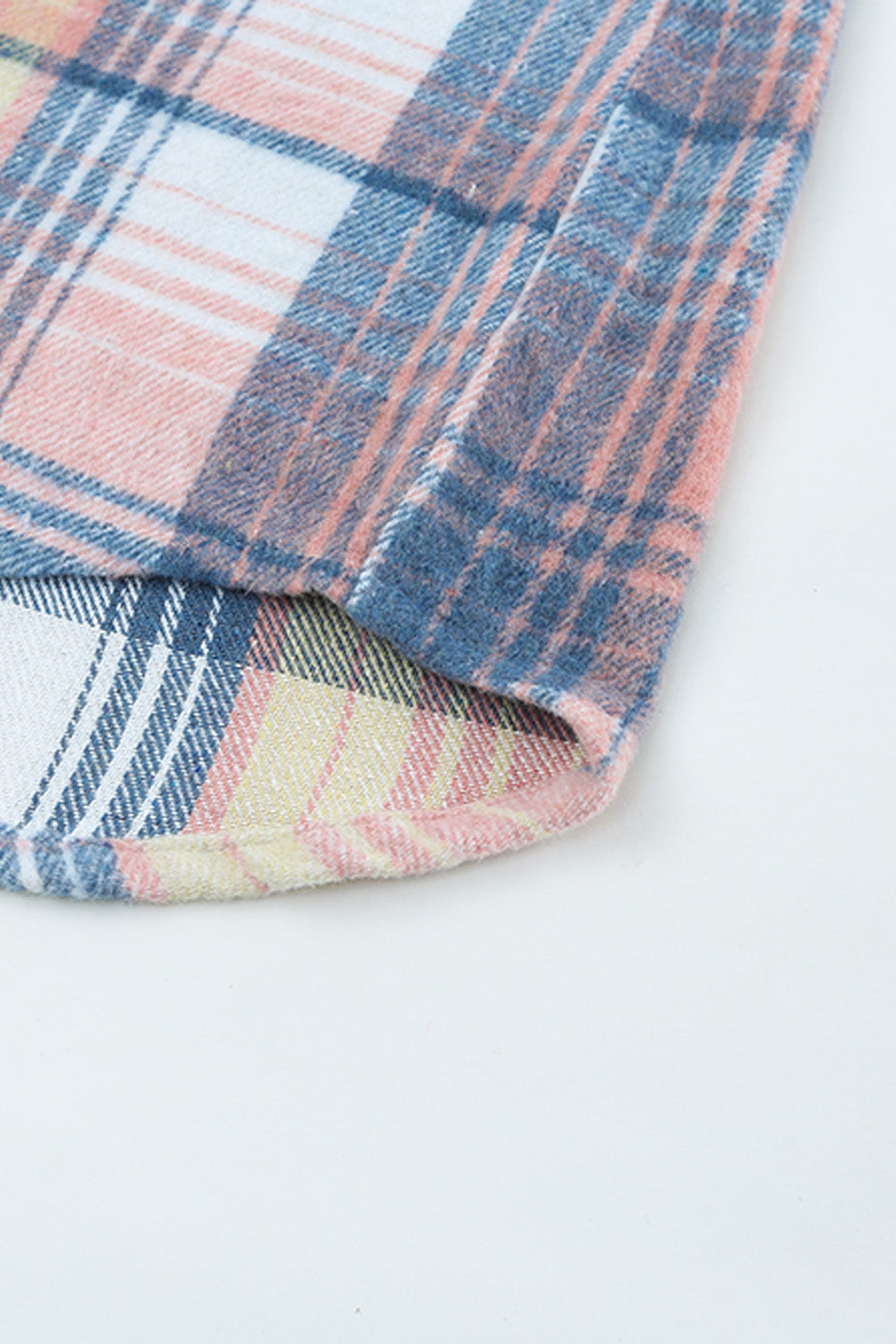 Pink Black/Pink Plaid Flap Pockets Shacket - Glimmer Road