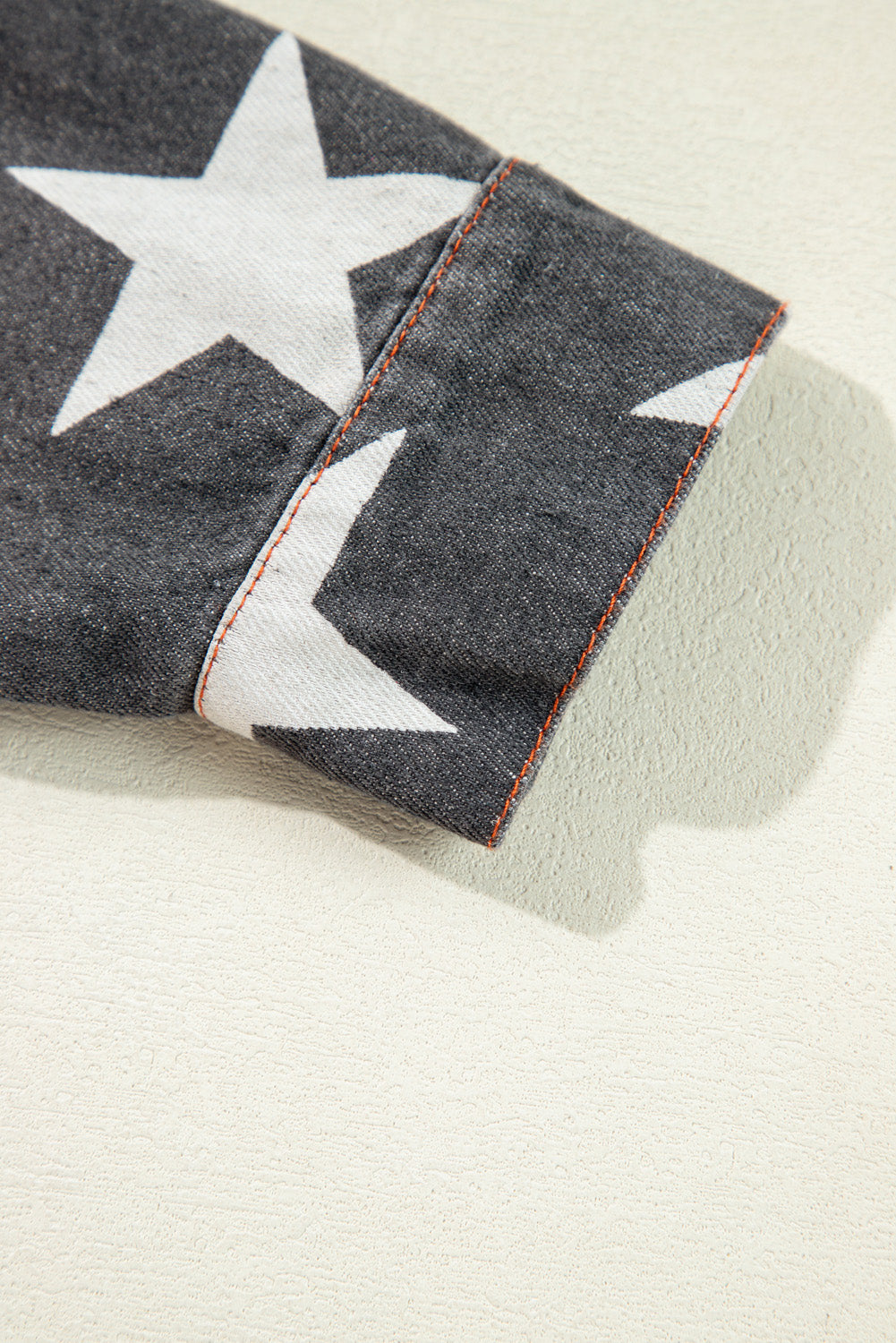 Black Star Snakeskin Printed Patchwork Denim Jacket - Glimmer Road