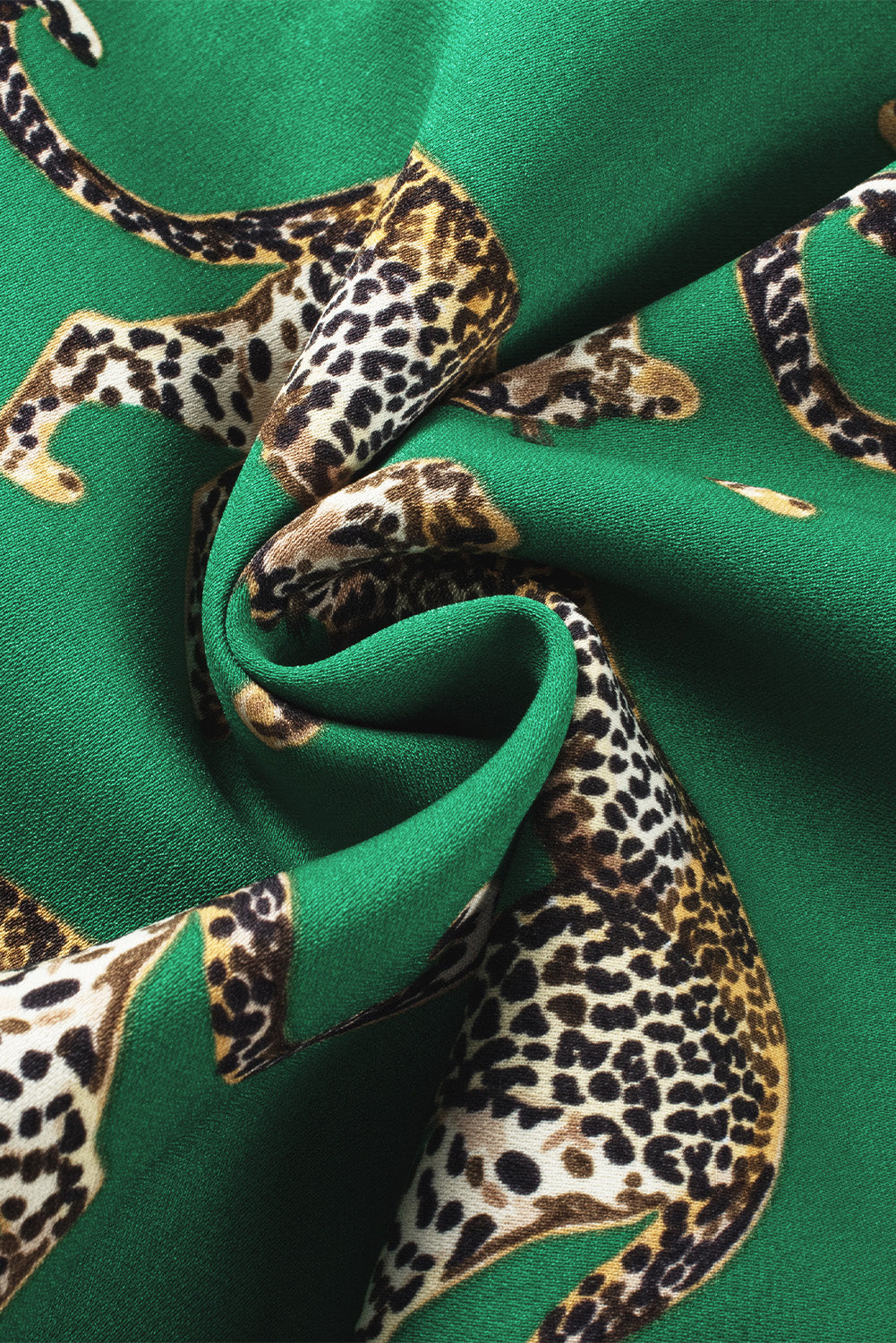 Green Cheetah Print Short Sleeve Shirt and Pants Pajama Set - Glimmer Road