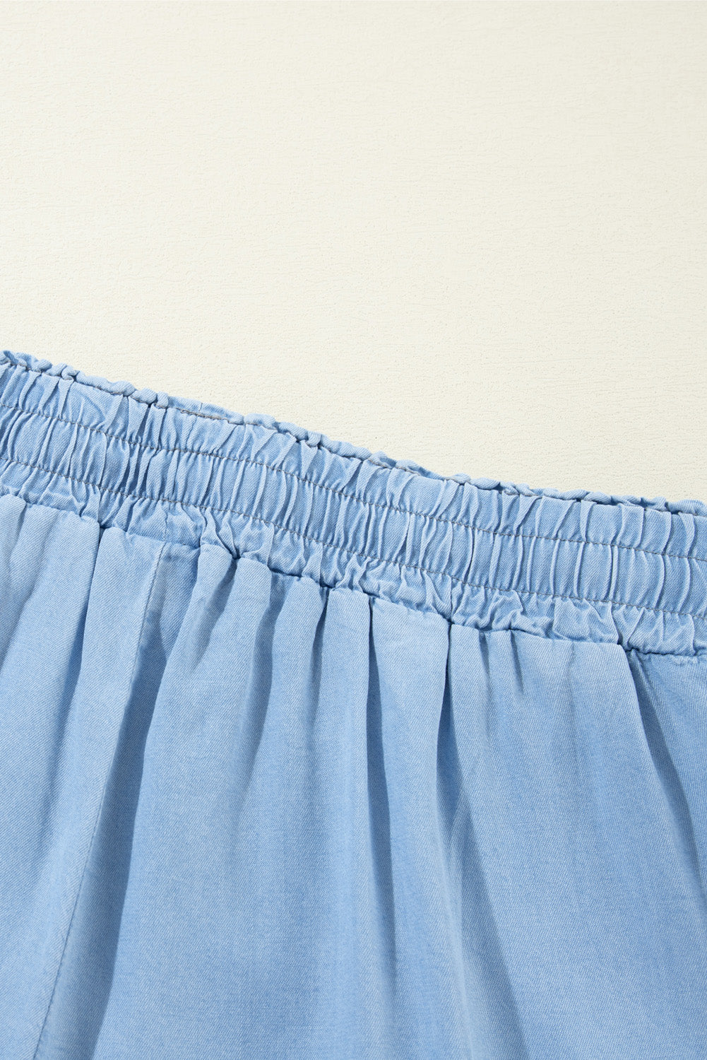 Myosotis Drawstring High Waist Wide Leg Denim Pants - Glimmer Road