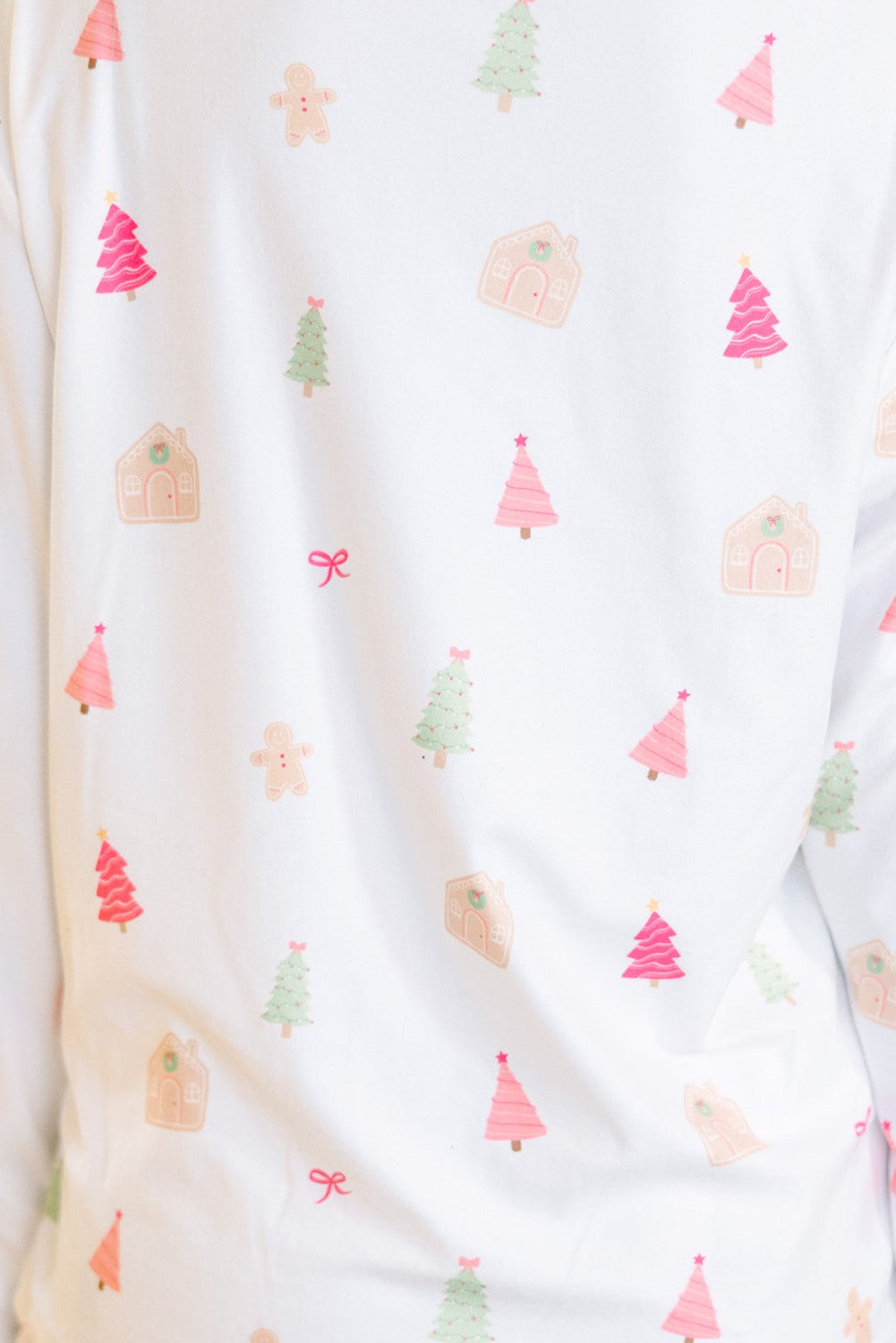 White Christmas Print Short Sleeve Shirt and Shorts Pajama Set - Glimmer Road