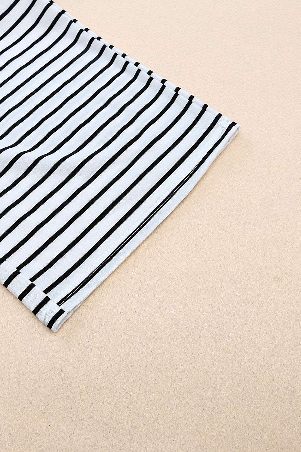 White Drawstring Striped Wide Leg Pants - Glimmer Road