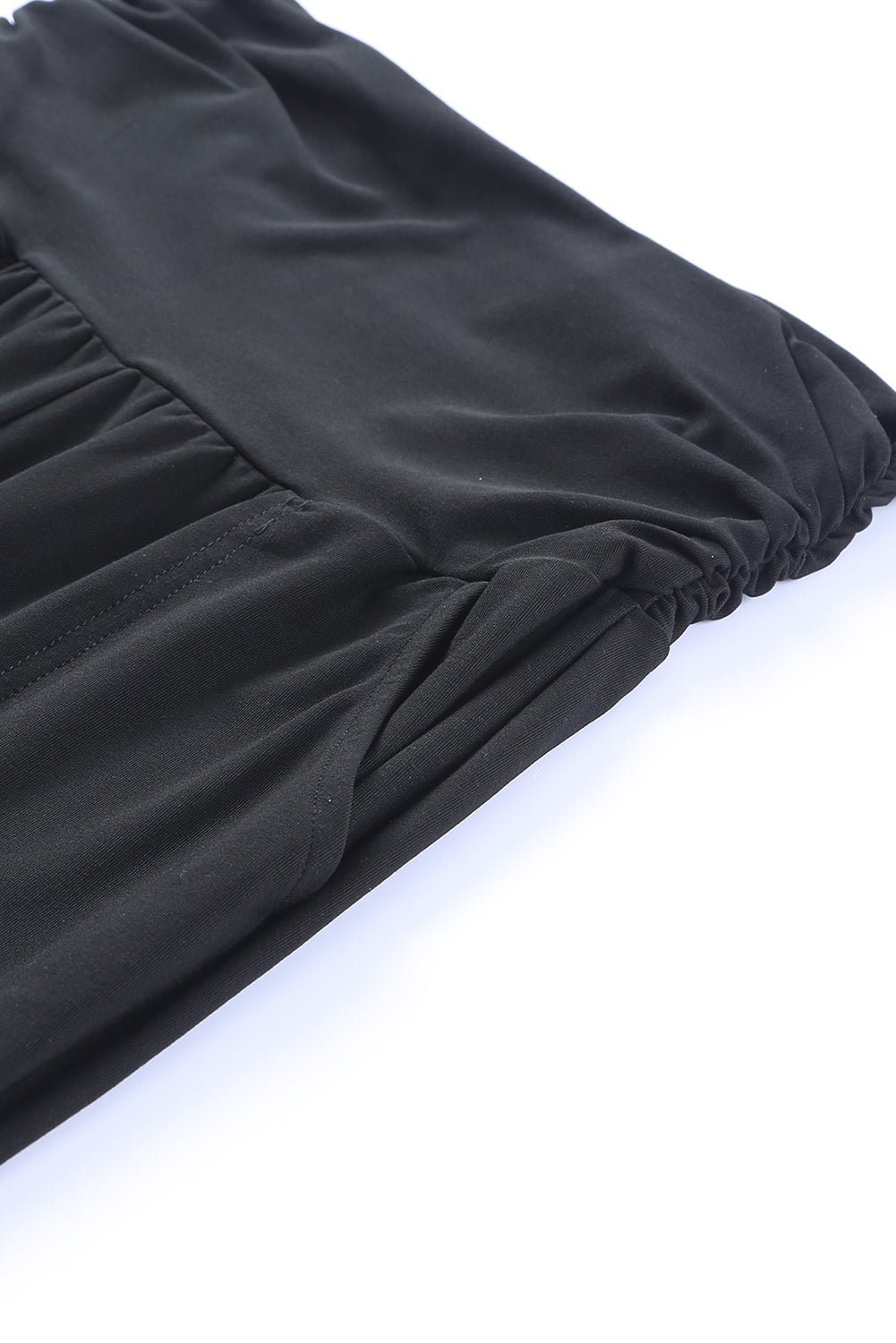 Black High Waist Pleated Pocket Leggings - Glimmer Road