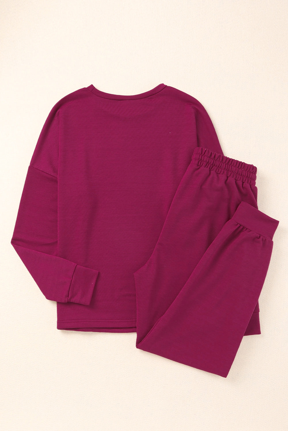 Gray Long Sleeve Pullover and Jogger Pants Lounge Set - Glimmer Road