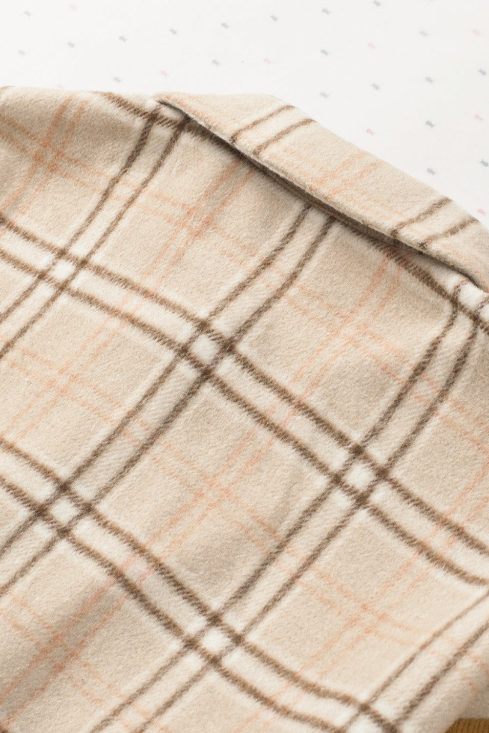 Orange Plaid Color Block Patchwork Shirt Jacket with Pocket - Glimmer Road
