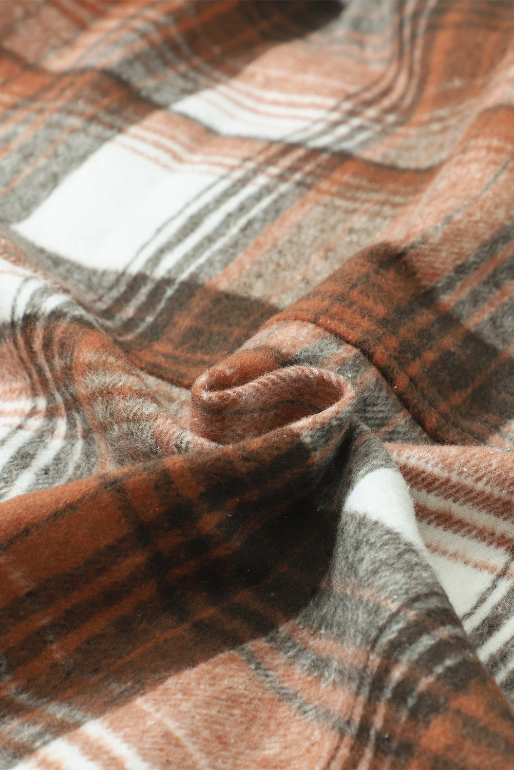 Brown Plaid Flap Pockets Shacket - Glimmer Road