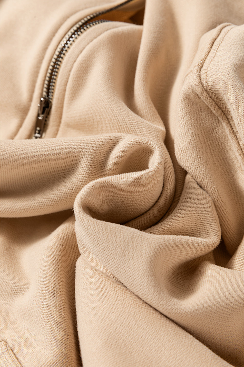 Orange Solid Kangaroo Pocket Half Zipper Oversized Hoodie - Glimmer Road