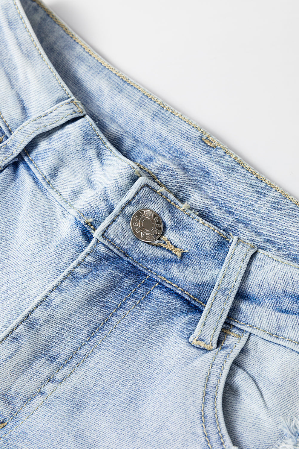 Beau Blue Vintage Light Wash Distressed Flare Jeans - Glimmer Road