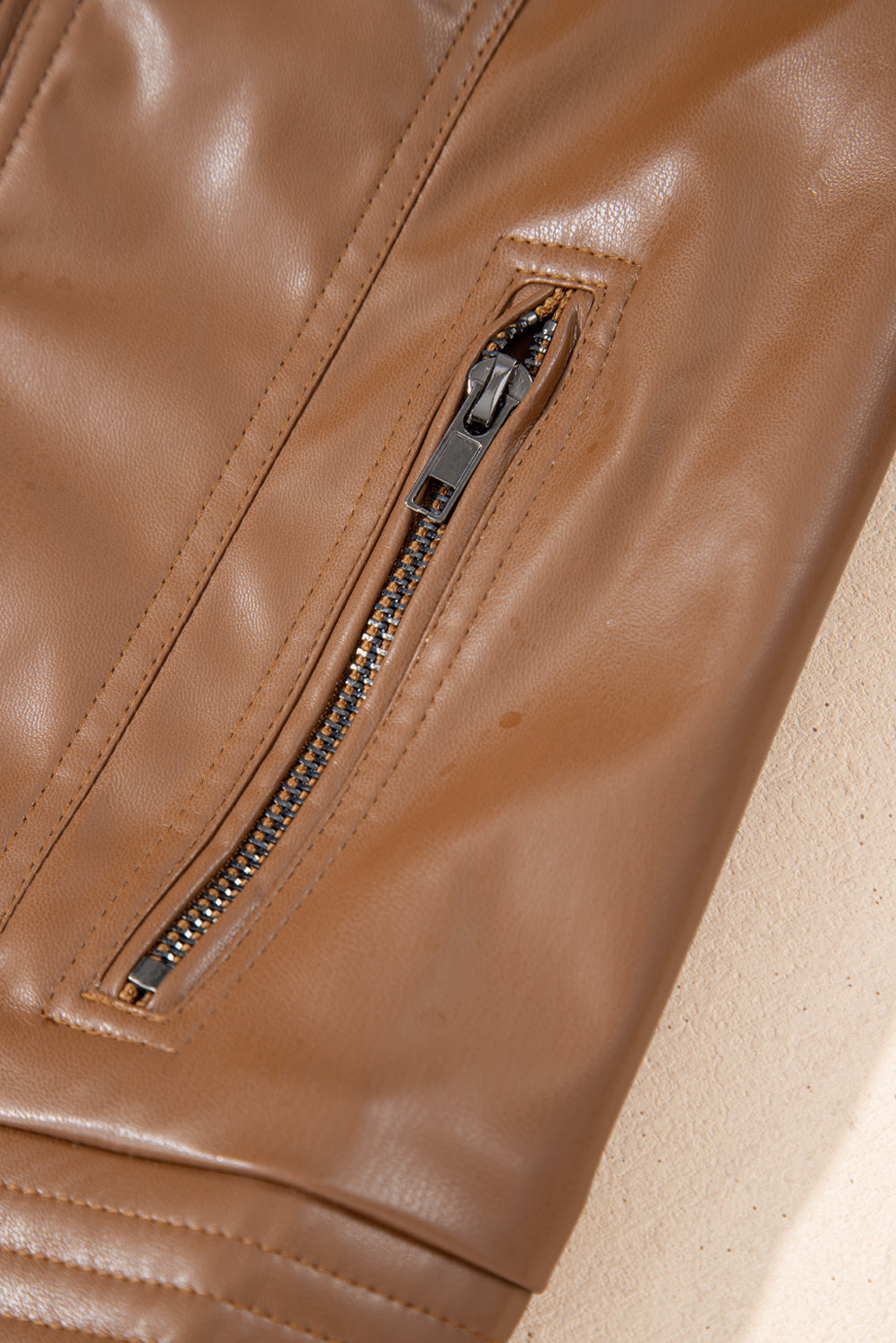 Black Solid Faux Leather Zipper Slim Fit Bomber Jacket - Glimmer Road