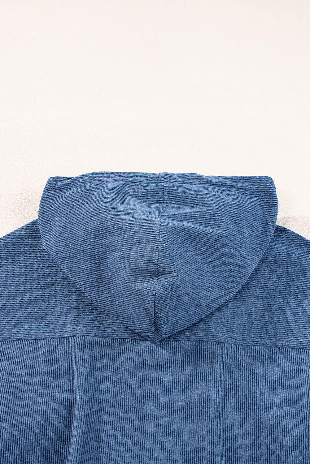 Real Teal Corduroy Drawstring Hooded Pocket Zip Up Jacket - Glimmer Road
