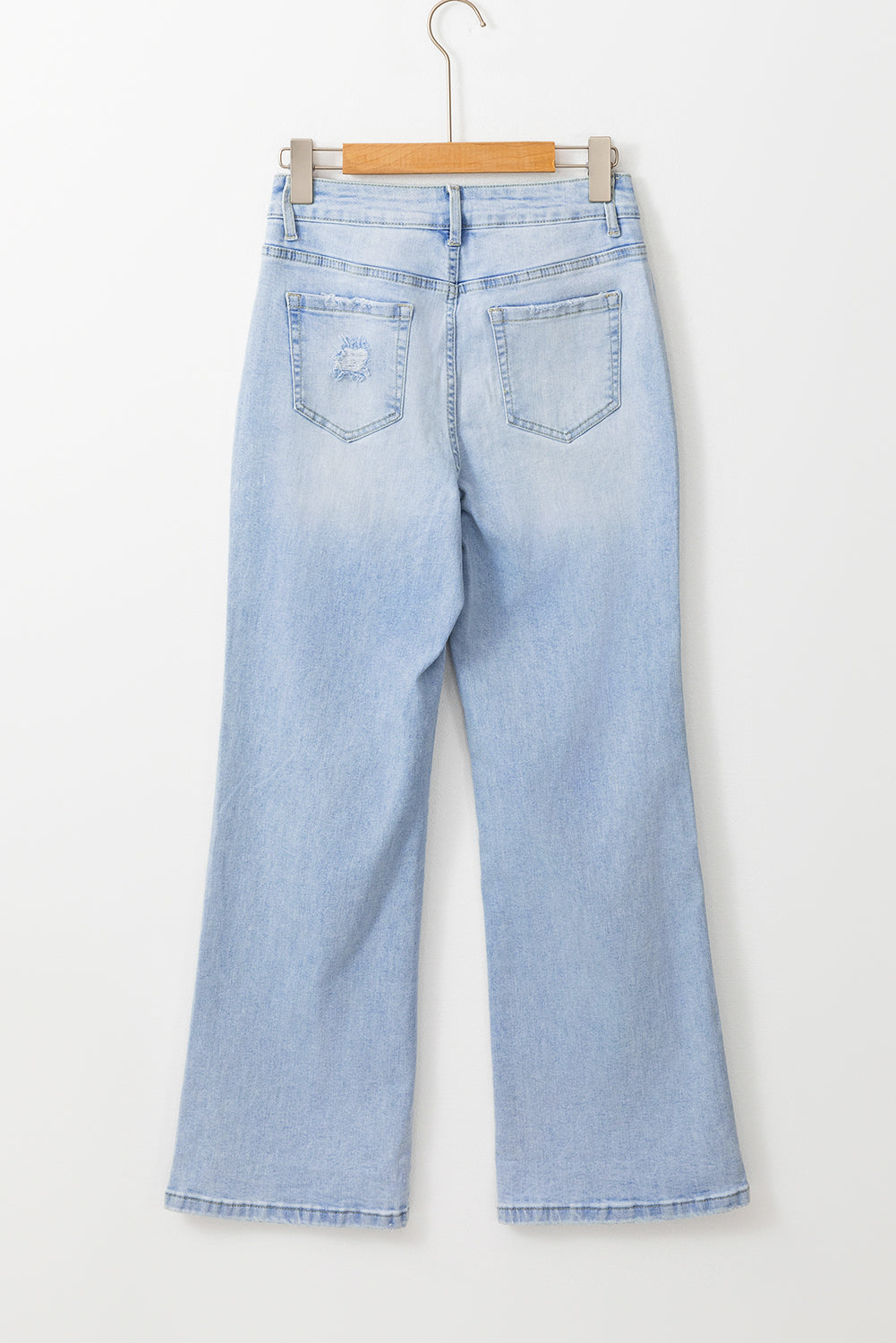 Beau Blue Vintage Light Wash Distressed Flare Jeans - Glimmer Road