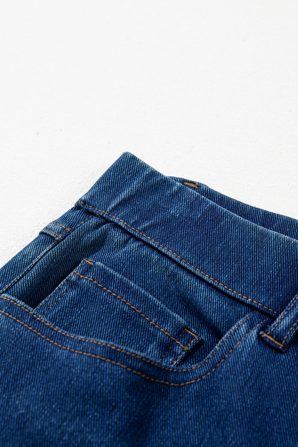 Ashleigh Blue Multiple Pockets Straight Leg Washed Stretchy Knit Casual Jeans - Glimmer Road