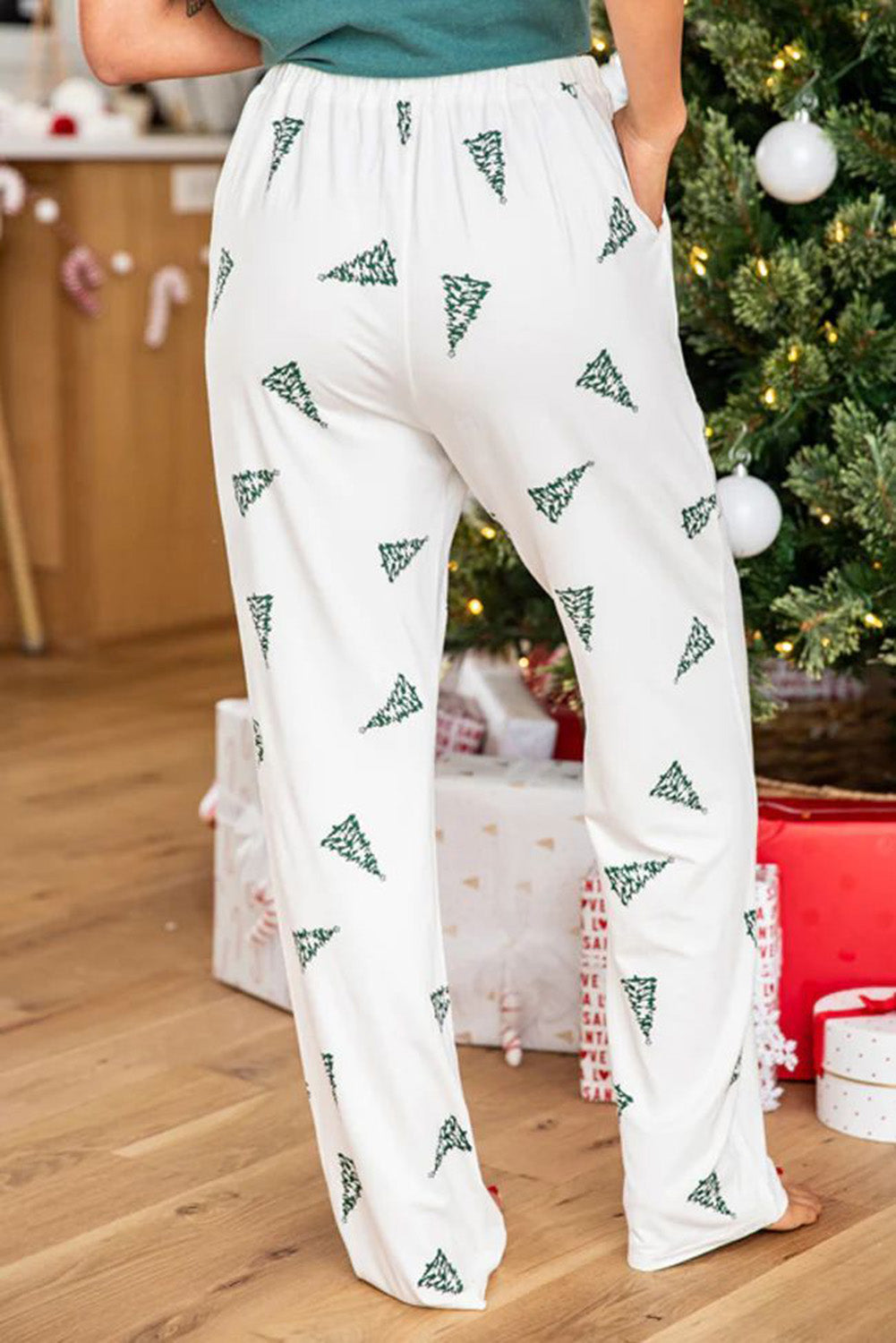 Skobeloff Christmas Tree Print Tee and Pants Lounge Set - Glimmer Road