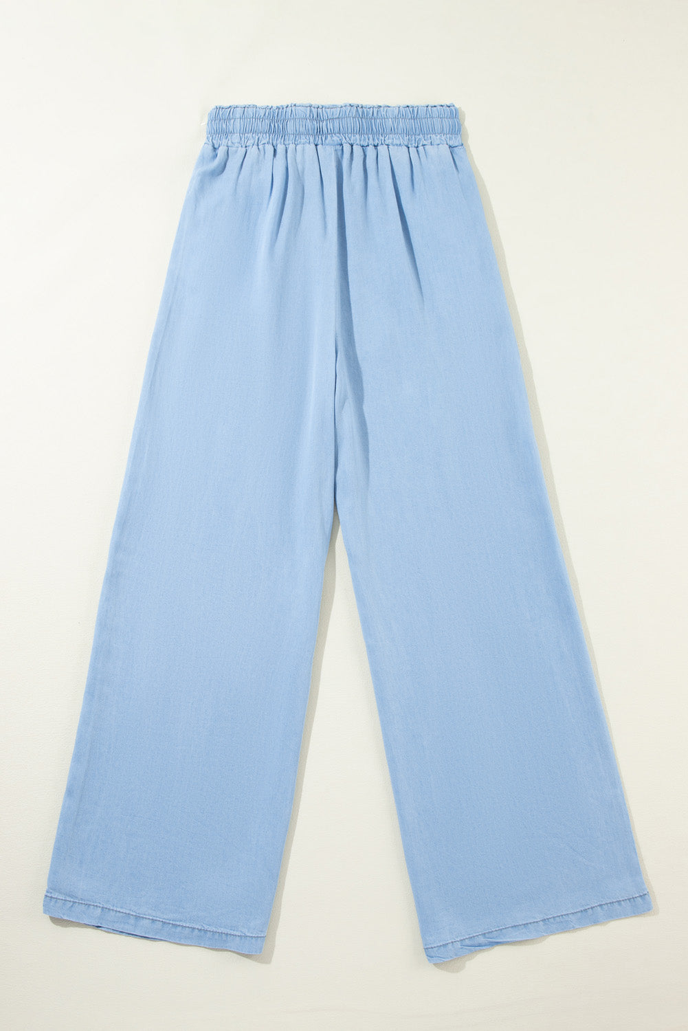 Myosotis Drawstring High Waist Wide Leg Denim Pants - Glimmer Road