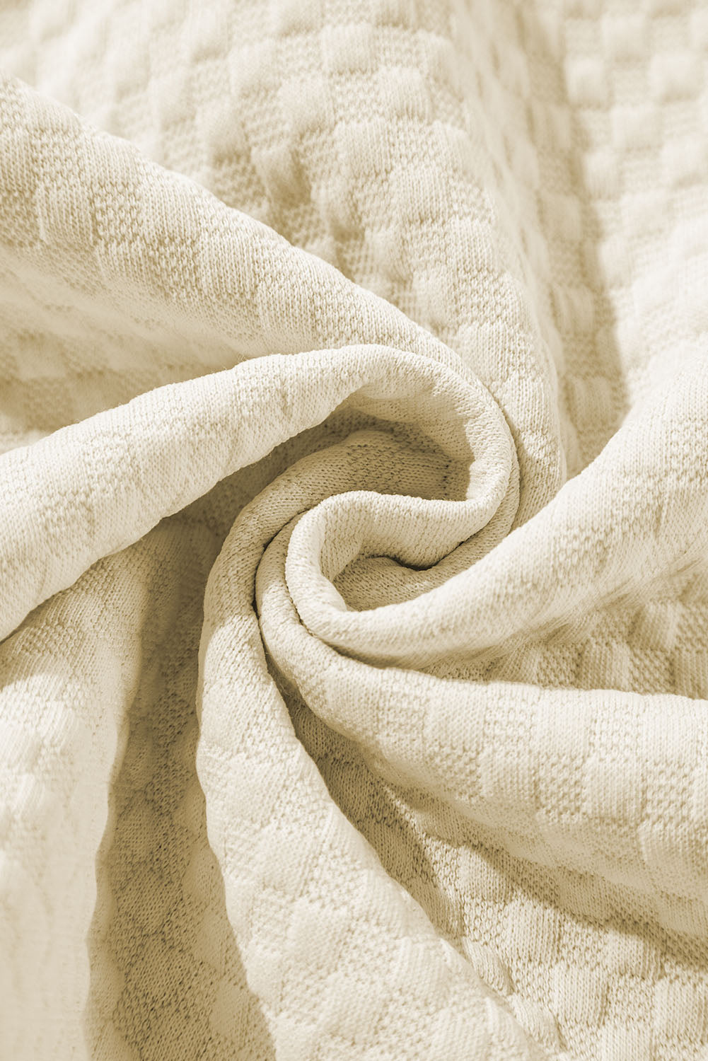Apricot Textured Buttoned Neckline Side Pockets Hoodie - Glimmer Road