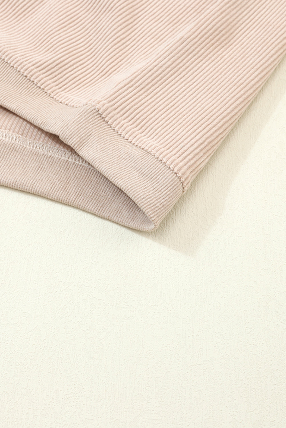 Apricot Ribbed Corduroy Oversized Sweatshirt - Glimmer Road