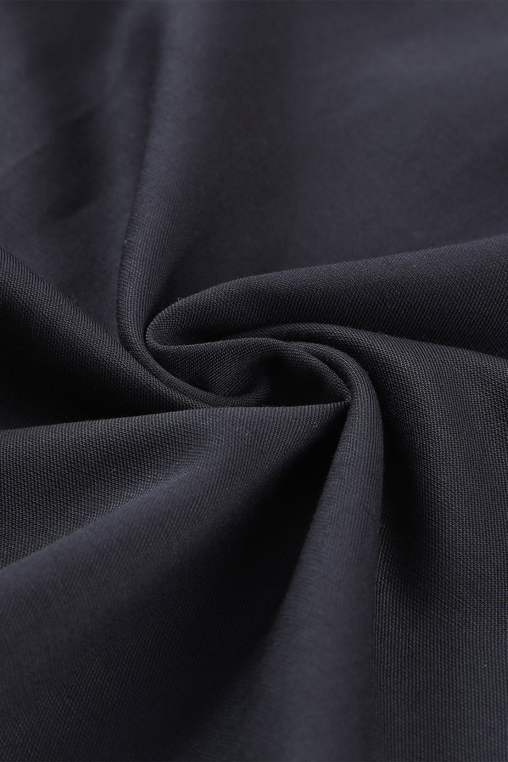 Black Drawstring Elastic Waist Casual Wide Leg Pants - Glimmer Road 