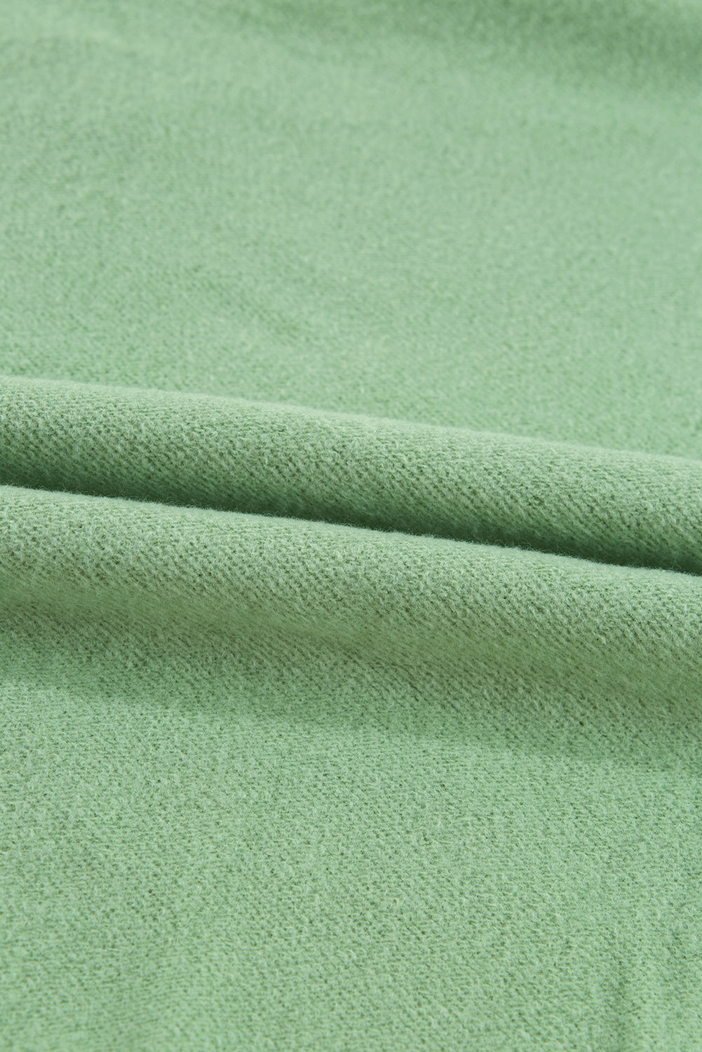 Smoke Green Solid Fleece Lined Drop Shoulder Terry Sweatshirt - Glimmer Road 