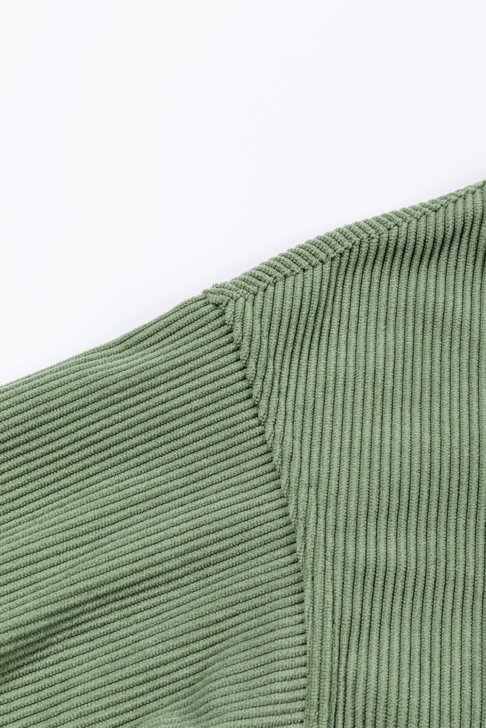 Grass Green Ribbed Corduroy Oversized Sweatshirt - Glimmer Road 