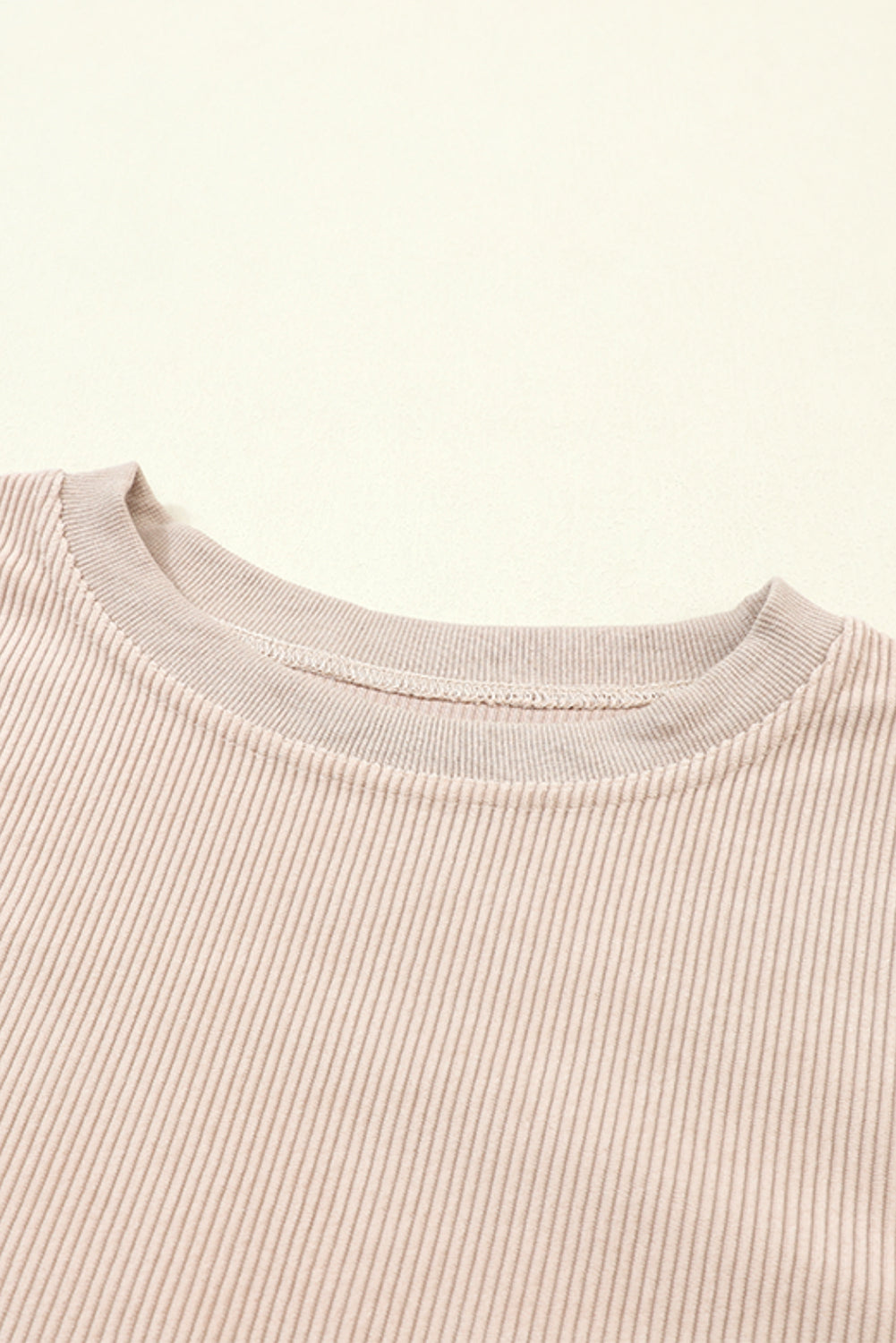 Apricot Ribbed Corduroy Oversized Sweatshirt - Glimmer Road 