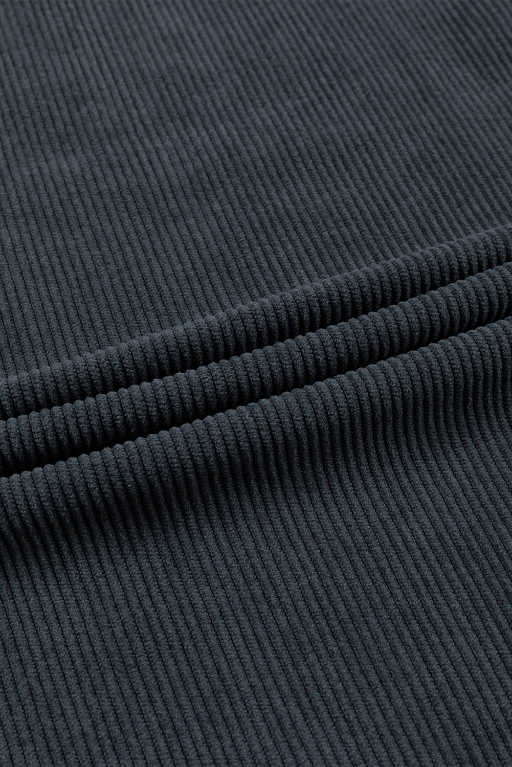 Dark Grey Ribbed Corduroy Oversized Sweatshirt - Glimmer Road 