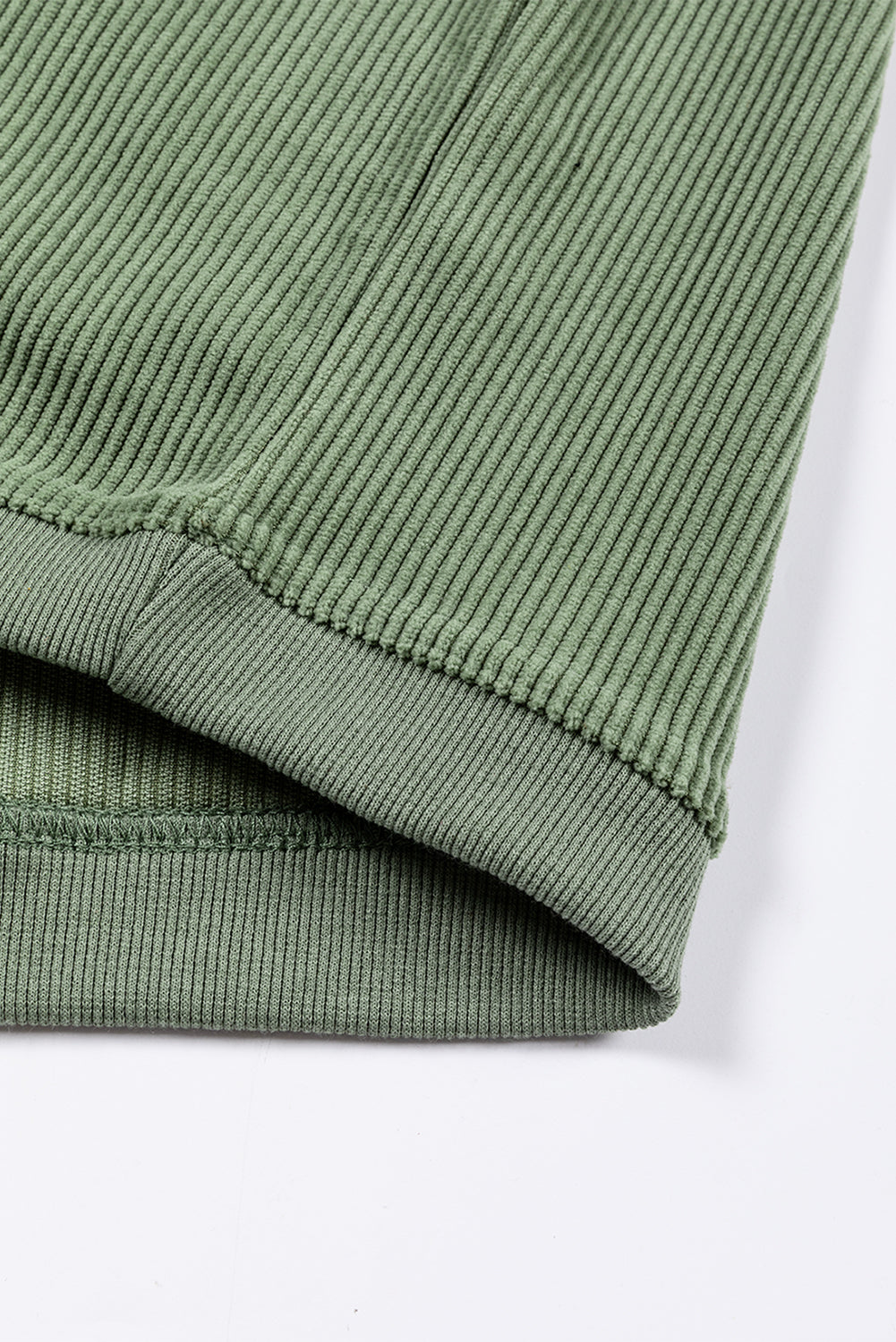 Grass Green Ribbed Corduroy Oversized Sweatshirt - Glimmer Road 