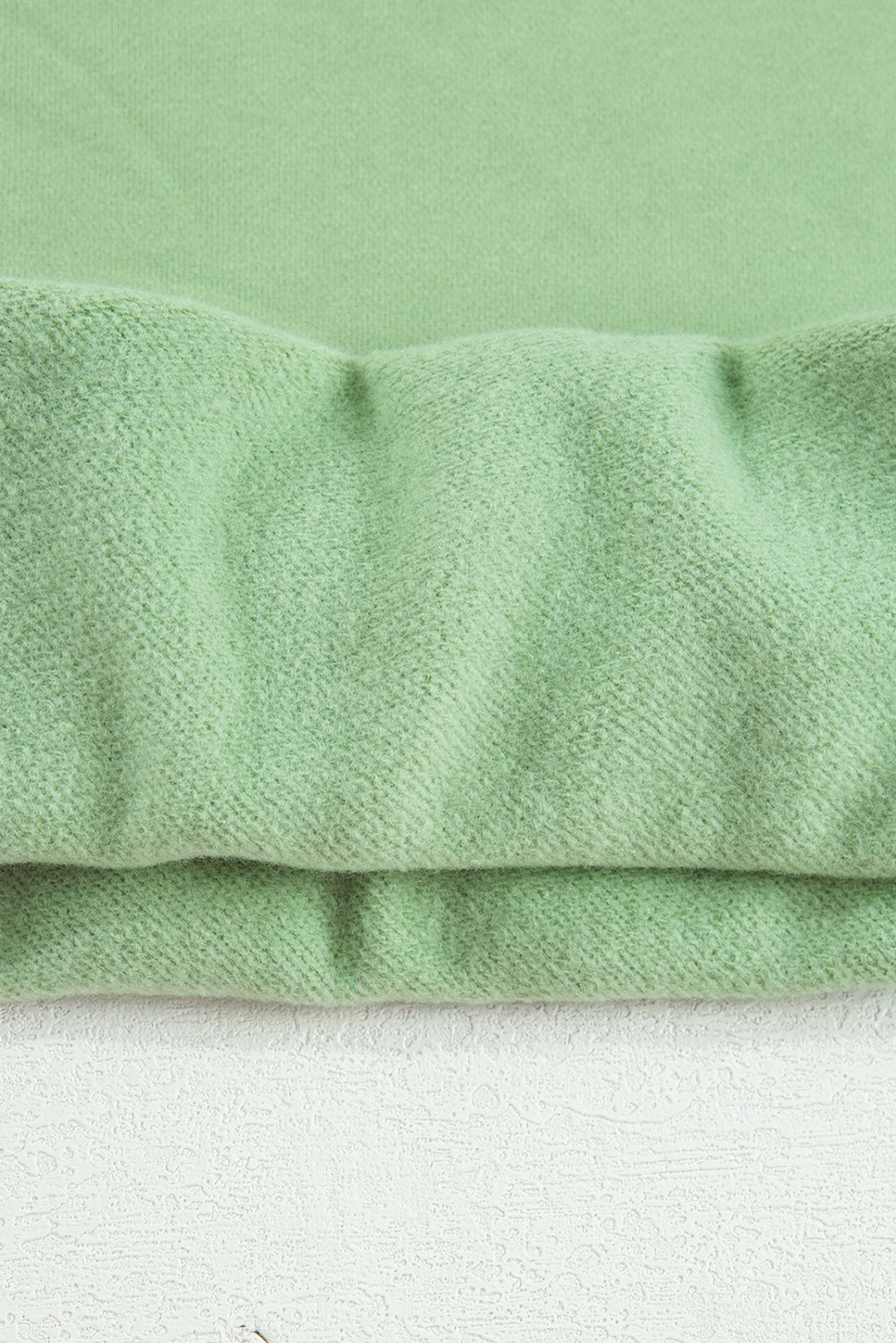 Smoke Green Solid Fleece Lined Drop Shoulder Terry Sweatshirt - Glimmer Road 