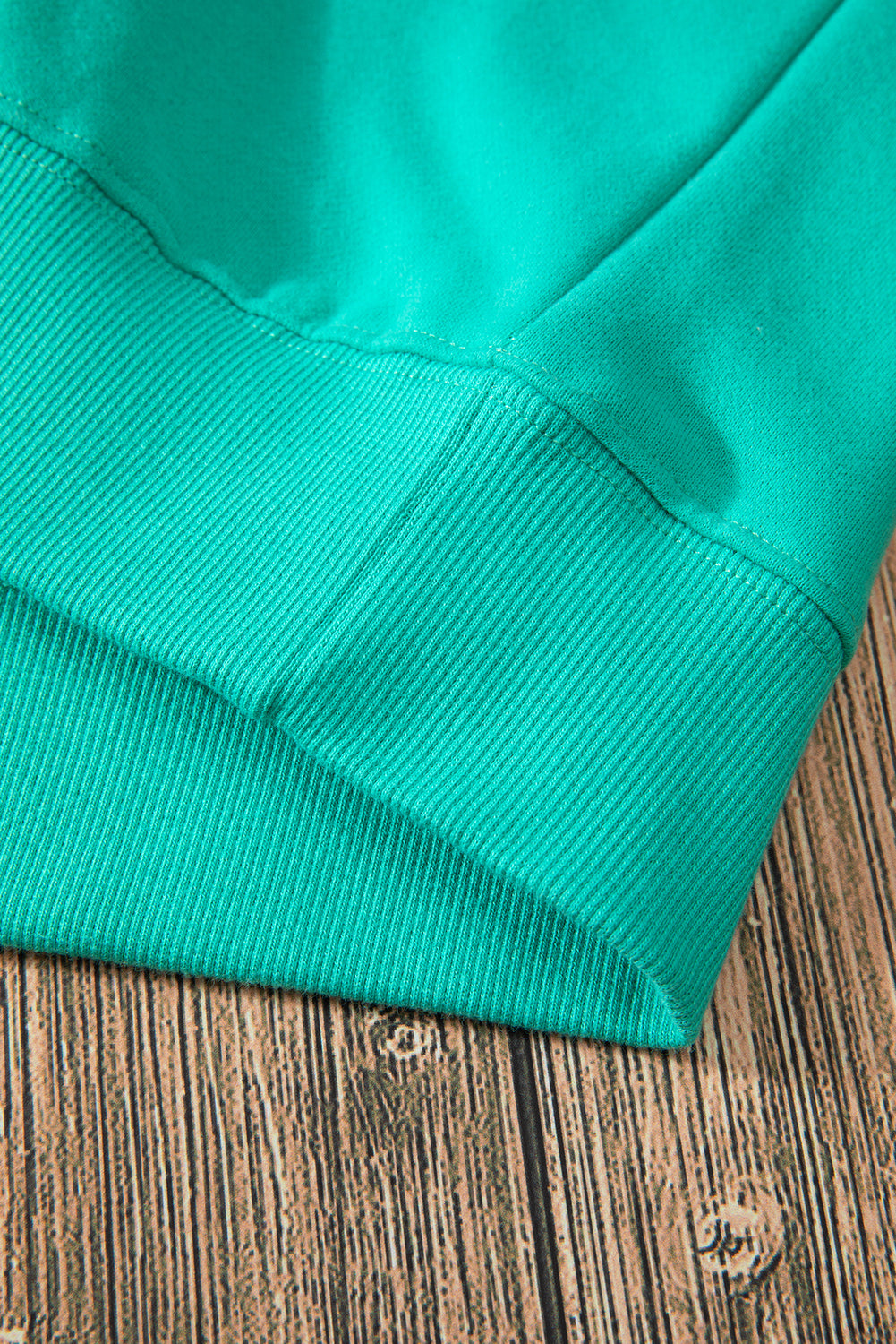 Smoke Green Solid Fleece Lined Drop Shoulder Terry Sweatshirt - Glimmer Road 