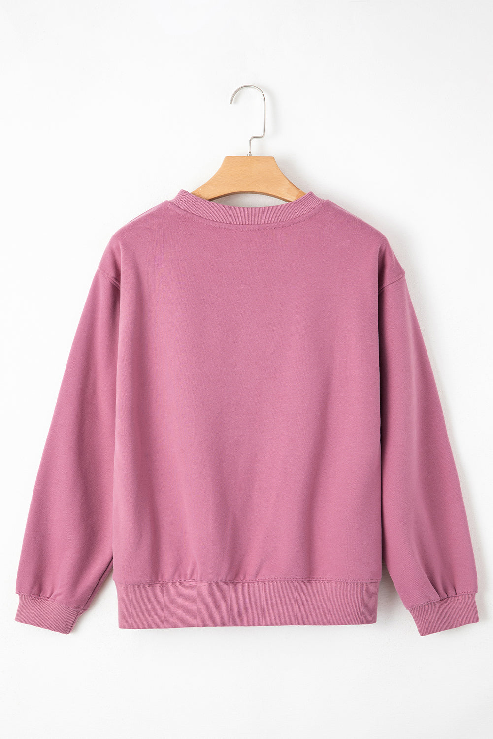 Smoke Green Solid Fleece Lined Drop Shoulder Terry Sweatshirt - Glimmer Road 