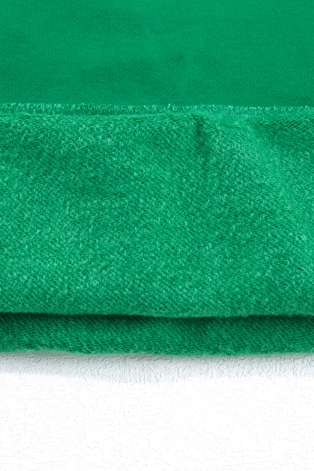 Smoke Green Solid Fleece Lined Drop Shoulder Terry Sweatshirt - Glimmer Road 