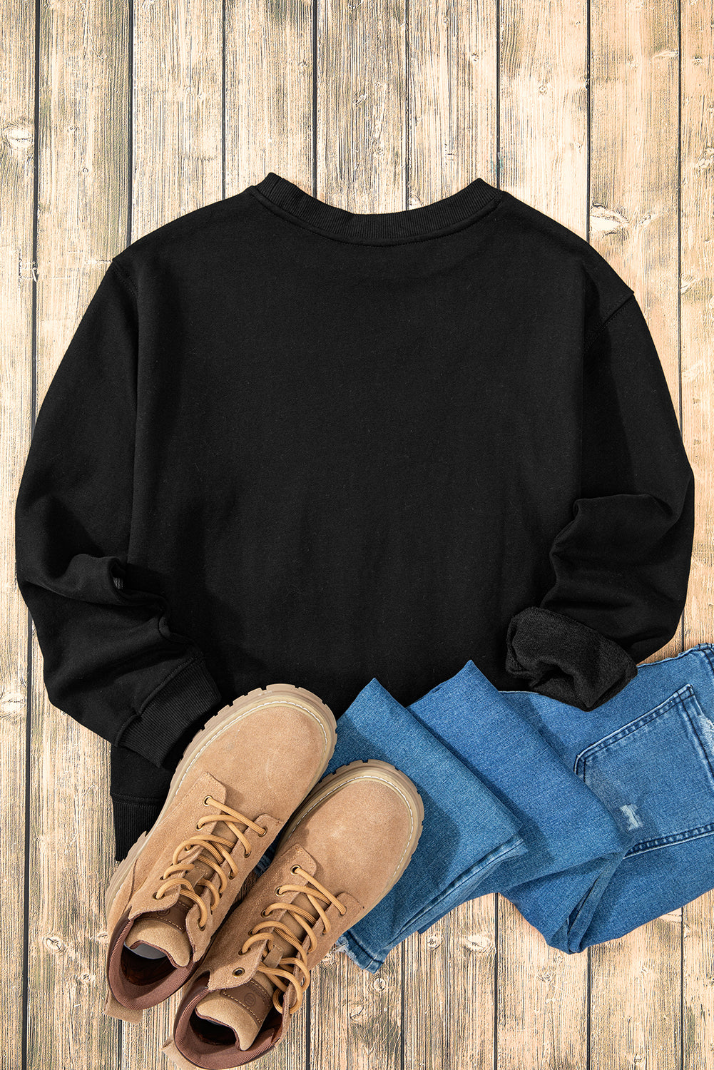 Smoke Green Solid Fleece Lined Drop Shoulder Terry Sweatshirt - Glimmer Road 