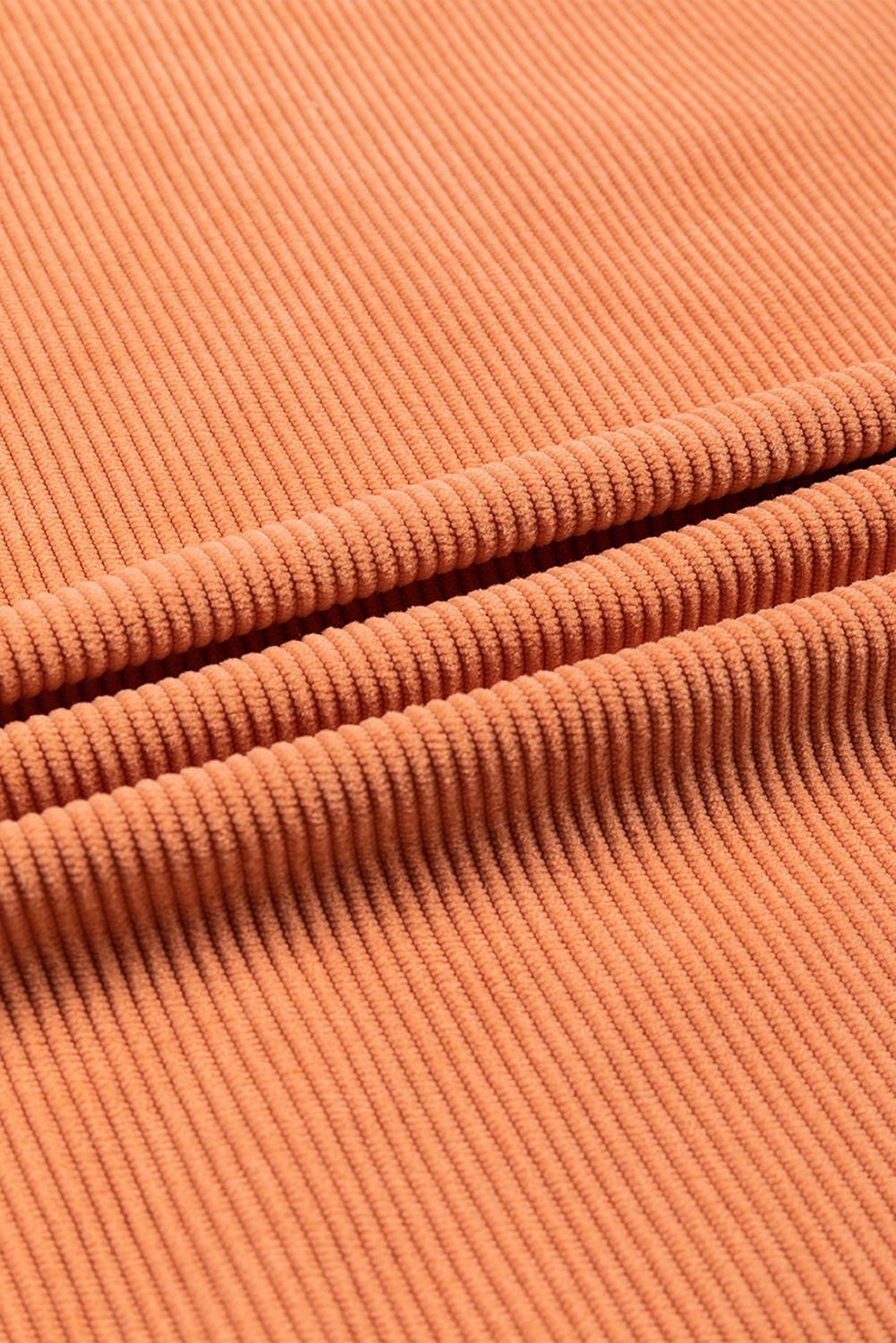 Orange Ribbed Corduroy Oversized Sweatshirt - Glimmer Road 