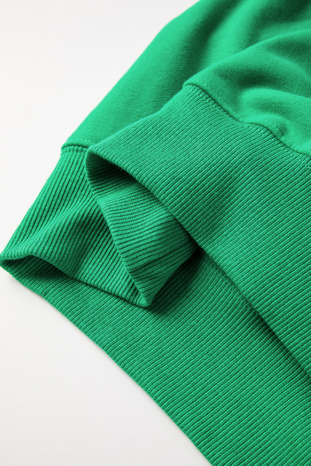 Smoke Green Solid Fleece Lined Drop Shoulder Terry Sweatshirt - Glimmer Road 
